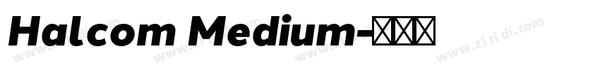Halcom Medium字体转换